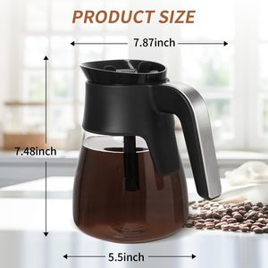 Carafe à café en verre de 10 tasses de rechange compatible avec les modèles Nin.ja CM401 CM371 CP301 CM300 CM400 CF091 avec couvercle Brew-Through - Product Image 3