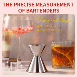 バーテンダージガーステンレススチールカクテル測定酒アルコールジガー測定ダブルジガー測定1オンス2 oz - Product Image 4