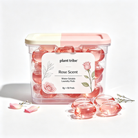 Perles de lessive solubles à l'eau de rose, parfum floral longue durée, haute efficacité, capsules de lessive pour éliminer les taches