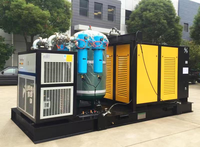 Patín de compresor de aire de tornillo integrado 37KW 55kW con tanque receptor de aire, secador refrigerado y filtros paquete todo en uno