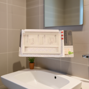 Homeera Soap Box Towel Rack L22 W13 H4.7 Cm Wall Mounted Plastic Organizer Shelf Bathroom Accessory - Product Image 2