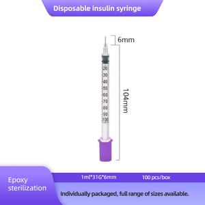Jeringa Veterinaria de Calibre 31 para Inyección Animal, 0.5ml 1ml, Aguja de Seguridad Desechable para Uso Animal - Product Image 3