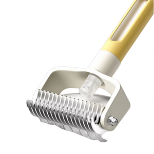 Brosse de toilettage pour animaux de compagnie, brosse démêlante et anti-chute 2-en-1 pour chiens et chats, anti-poils volants, élimine les nœuds et la fourrure lâche - Product Image 3