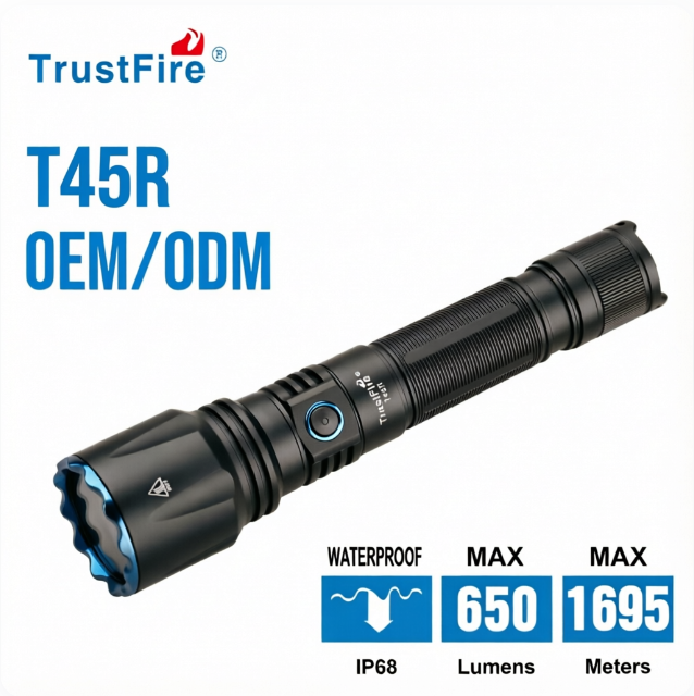 Trustfire T45R LEP Flashlight Aviation Aluminum Waterproof Torch