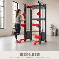 Mesin Pulley Kabel Multifungsi REYK Upgraded High Pull Low Row dengan Rak Beban untuk Latihan
