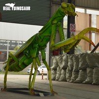 Mantodea artificial de animatronic, modelo de animal de tamaño real