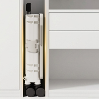 Chariot utilitaire à roulettes en PP robuste et personnalisable pour la cuisine et l'extérieur, écologique, capacité 45/65L, chariot pliable pour le rangement