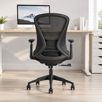 Chaise de bureau ergonomique Vaseat en maille avec support lombaire réglable, chaise de travail exécutive en nylon pour espace de travail commercial