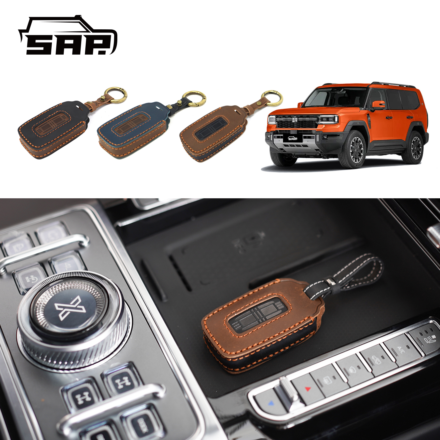 Shamo Auto Parts Leather Car Key Case Cover Protector for Mercedes Benz | Automotive Accessories