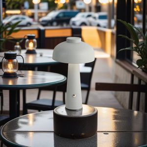 Lampe de table en forme de <span class=keywords><strong>champignon</strong></span> noir, <span class=keywords><strong>blanc</strong></span>, gris, bleu, rose, orange, or, produit écologique - Product Image 6