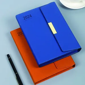 Market Trend Wear Resistant Custom PU Leather Cuaderno Libretas Agenda Cahiers Planner Dairy Journal Fold Notebook