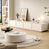 Minimaliste Moderne De Luxe En Bois Lcd Tv Stand Armoires Salon Chambre Flottant Meubles Blanc avec Tiroirs De Stockage Conception