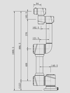 Robot manipulateur de pulvérisation industriel à six axes AUBO-C5 avec PLC et moteur pour soudage laser - Product Image 3