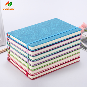 창의력 레트로 A5 학생 노트북 스팽글 하드 커버 PU 스트랩 사무실 선물 기능 창조적 인 디자인 품질 종이 커버 - Product Image 5