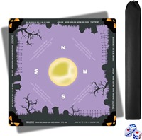 Nappe de Mahjong de Noël Moderne, Tapis de Jeu de Société Américain Imperméable avec Bordures Anti-Usure et Fonction Silencieuse