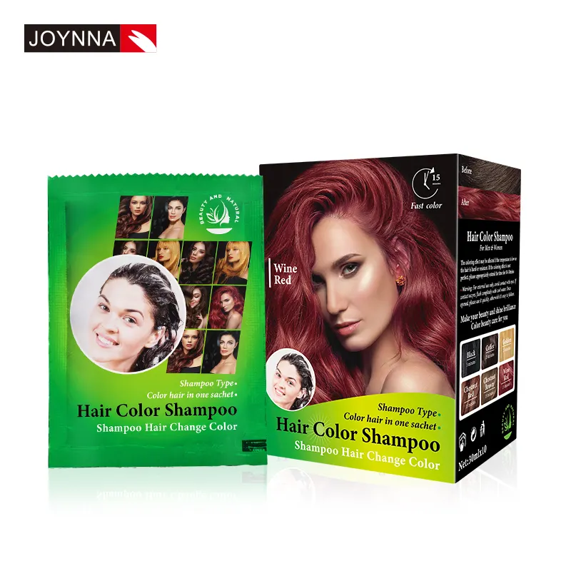 Wholesale Argan oil hair shampoo dye private label shampoo hair color 5mins fast color hair dye shampoo