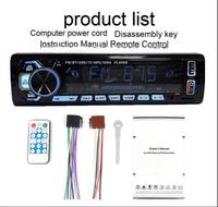 Amplificador Estéreo de Alta Fidelidad, Reproductor MP3 para Auto con Pantalla Grande, Transmisor USB FM BT, Control Remoto, Cable ISO