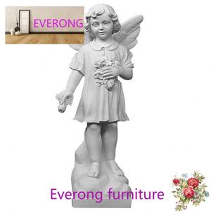 Sculpture en marbre naturel de taille réelle en pierre blanche grande statue d'ange pleureur Hells <span class=keywords><strong>Angels</strong></span> - Product Image 1