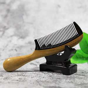 Sandalwood Hair Comb 15 Cm Handmade Ox Horn <b>Massage</b> Comb For Children Adults Pregnant Women Household Use - Product Image 1