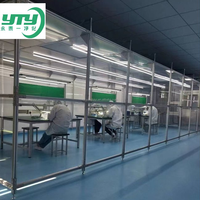 Ruang Bersih Prefabrikasi Kelas ISO 7 Modular Clean Booth EC FFU Filter HEPA Rendah Kebisingan untuk Rumah Sakit
