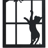 Marcos de Metal negro para ventanas arqueadas de interior, decoración artística, placa de corte láser, Hoja para colgar en el hogar