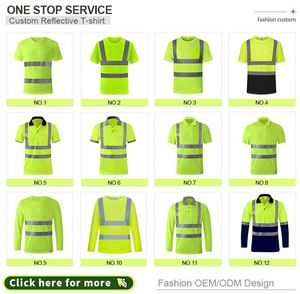 เสื้อยืดแขนสั้นสะท้อนแสงสำหรับงานก่อสร้าง ระบายอากาศ แห้งเร็ว แบบกำหนดเองสำหรับฤดูร้อน - Product Image 5