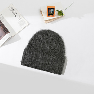 <span class=keywords><strong>Bonnet</strong></span> en tricot moelleux en laine d'alpaga de luxe Long <span class=keywords><strong>bonnet</strong></span> d'hiver en fourrure en peluche pour femmes <span class=keywords><strong>bonnet</strong></span> thermique en <span class=keywords><strong>cachemire</strong></span> mélangé crâne - Product Image 3