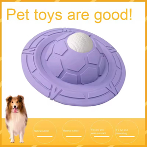 Disque volant interactif en caoutchouc pour l'entraînement, jouet pour chien durable d'extérieur, boule rebondissante magique de décompression, jouet UFO - Product Image 3