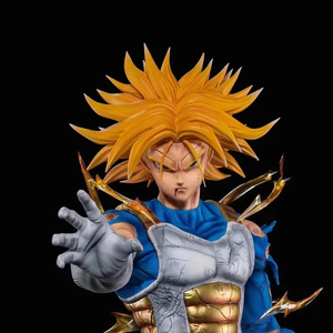 32CM Anime Statue <span class=keywords><strong>Super</strong></span> <span class=keywords><strong>Saiyan</strong></span> Trunks <span class=keywords><strong>2</strong></span> Têtes Mobile Dragon PVC Anime Figure Modèle Jouet PVC Matériel Unisexe Dessin Animé Style - Product Image 2