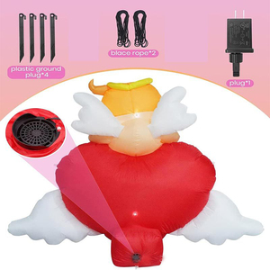 San Valentino decorazione esterna gonfiabile cupido con cuore d'amore, con luci a LED dolce san valentino decorazioni per la festa di nozze a casa - Product Image 2