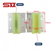 Sabot de guidage en nylon Hitac*i pour ascenseur 12000164-A 8K (pour rail de 10 mm) et 13K (pour rail de 16 mm) Compatible avec les ascenseurs Hit*chi/Guangri