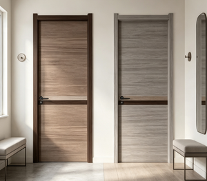 Porte intérieure moderne Qifan en bois massif avec structure en contreplaqué et isolation phonique pour placard de rangement - Product Image 4