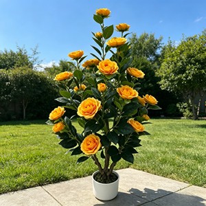 <b>Artificial</b> Camellia <b>Tree</b> Faux Camellia <b>Tree</b> Camellia <b>Tree</b> Potted - Product Image 3