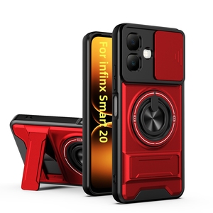 Étuis <span class=keywords><strong>de</strong></span> téléphone portable avec anneau magnétique pour caméra coulissante pour Infinix Smart 10 20 Plus <span class=keywords><strong>4G</strong></span>, coque arrière en TPU plastique antichoc - Product Image 1
