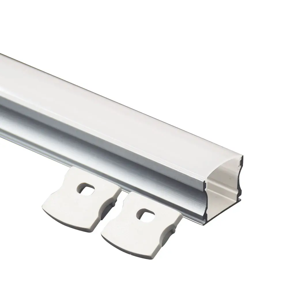 Perfil de iluminación led de aluminio para tira de luces, color plateado, 17x14mm, gran oferta