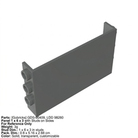 Gobricks GDS-90409 Pièces de construction murales pour véhicules 98280 Panneau 1x6x3 avec goujons sur les côtés Accessoire MOC Briques en vrac