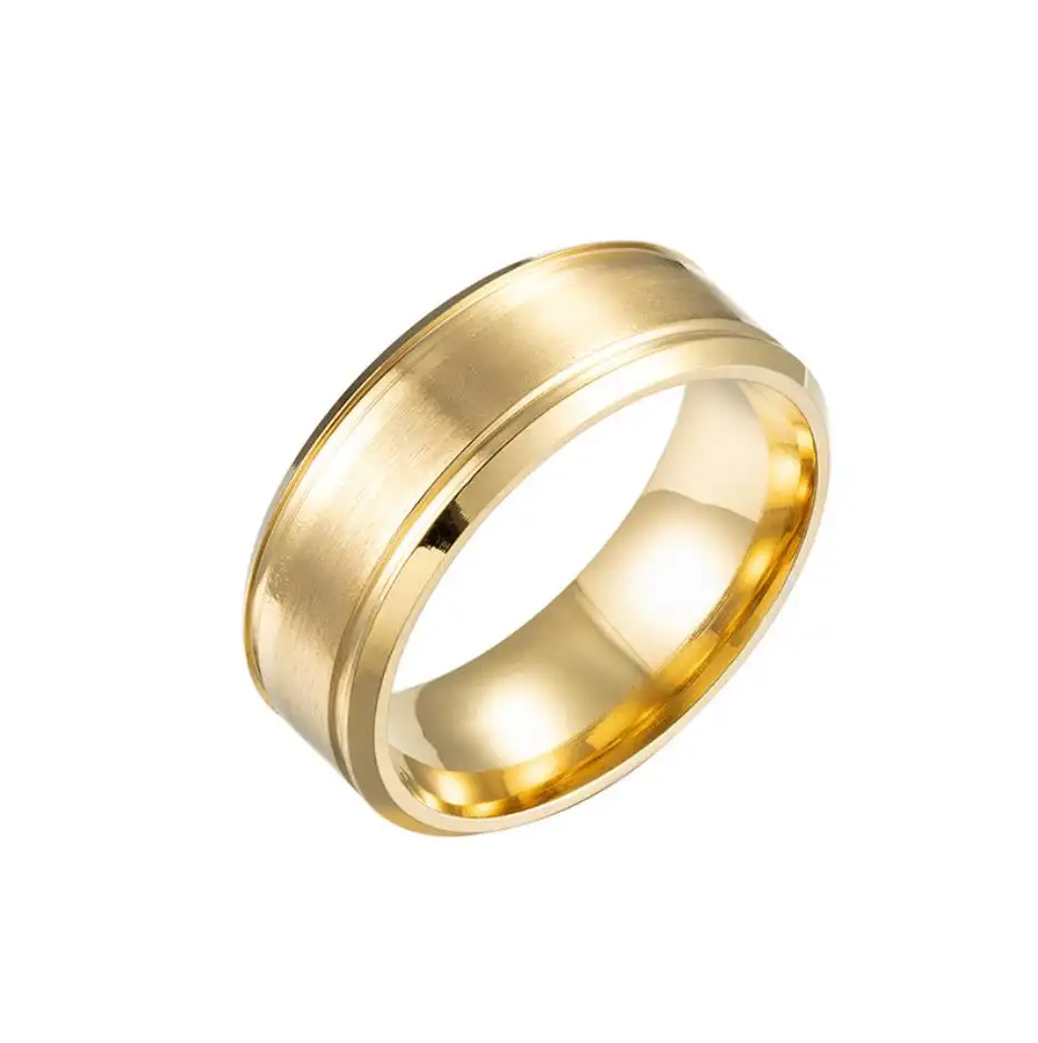 Hot Sale Plain Rings Geschenk 8mm Mode Edelstahl Ringe für trend ige Männer Schmuck Großhandel