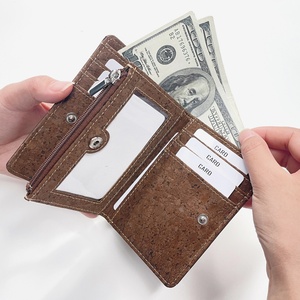 Cork Purse Women's RFID Blocking Bifold Zipper <b>Wallet</b> Vegan Cork Leather <b>Card</b> <b>Holder</b> Coin Pocket <b>Wallet</b> - Product Image 4