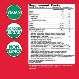 Alimentos Herbales de Alta Calidad, 500g, Polvo de Vegetales con Probióticos y Hongos, Suplemento - Product Image 3