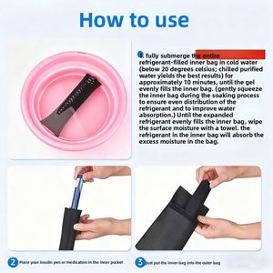 Portefeuille de stockage d'insuline pour 4 stylos, étanche et pliable, refroidissement de plus de 45 heures pour les voyages des diabétiques - Product Image 6