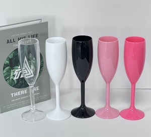 Tùy chỉnh 150ml Acrylic PC Wine cup cấp thực phẩ<span class=keywords><strong>m</strong></span> Champagne cup OPP gói dùng <span class=keywords><strong>m</strong></span>ột lần đầy <span class=keywords><strong>m</strong></span>àu sắc Acrylic ly rượu cốc cho đá<span class=keywords><strong>m</strong></span> cưới - Product Image 5