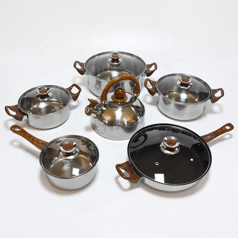 12 Pcs Tri Ply Stainless Steel Cookware Set Kitchenware Stainless Steel Cookware Sets · image 6