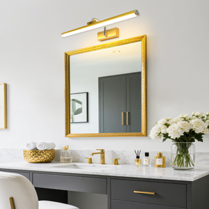 Lampe murale LED intérieure moderne et simple, nouveau design, IP44, éclairage de miroir de salle de bain, éclairage de coiffeuse pour hôtel, applique murale - Product Image 5