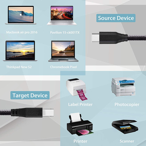 Cable Industrial LUNGKAY de USB C a USB 3.0 Tipo B, Cable de Sincronización de Datos Trenzado de 5 Gbps para Impresora de Alta Gama, DAC de Audio, Escáner Industrial - Product Image 4