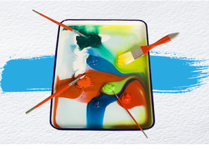 Palette <span class=keywords><strong>de</strong></span> peinture émaillée pour boucher, théorie des couleurs, mélange, plateau <span class=keywords><strong>de</strong></span> <span class=keywords><strong>cuisson</strong></span> au four - Product Image 3