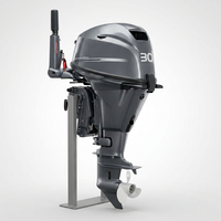 Moteur hors-bord à essence 30 CV, 4 temps, 497 cm³, pour bateau de pêche en plein air, avec réservoir de carburant de 24 L, adapté aux bateaux de pêche gonflables