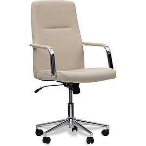 Chaise de travail en cuir Alera Workspace, supporte jusqu'à 275 lb, hauteur d'assise de 18,19 po à 21,93 po, siège et dossier en cuir PU blanc - Product Image 5