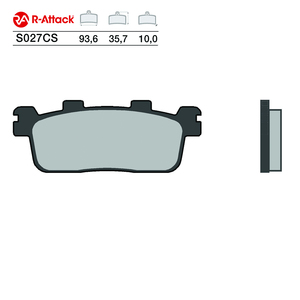 R-Attack S027CS ผ้าเบรคมอเตอร์ไซค์ 93.6x35.7x10.0 คาร์บอนเซรามิกหน้าหลัง - Product Image 1