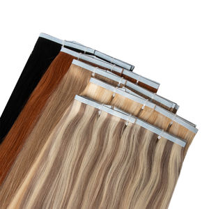 1x1cm Mini nastro russo in <span class=keywords><strong>capelli</strong></span> umani Remy adesivo evidenziatore <span class=keywords><strong>capelli</strong></span> umani extension doppio disegnato 11A grado nastro lungo nella trama dei <span class=keywords><strong>capelli</strong></span> - Product Image 4