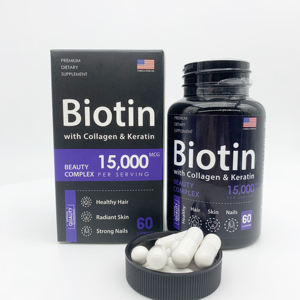 DUOZI Biotina de Alta Potencia 15000mcg con Colágeno, Queratina y MSM para Cabello, Piel y Uñas, Complejo de Belleza, 60 Cápsulas - Product Image 5